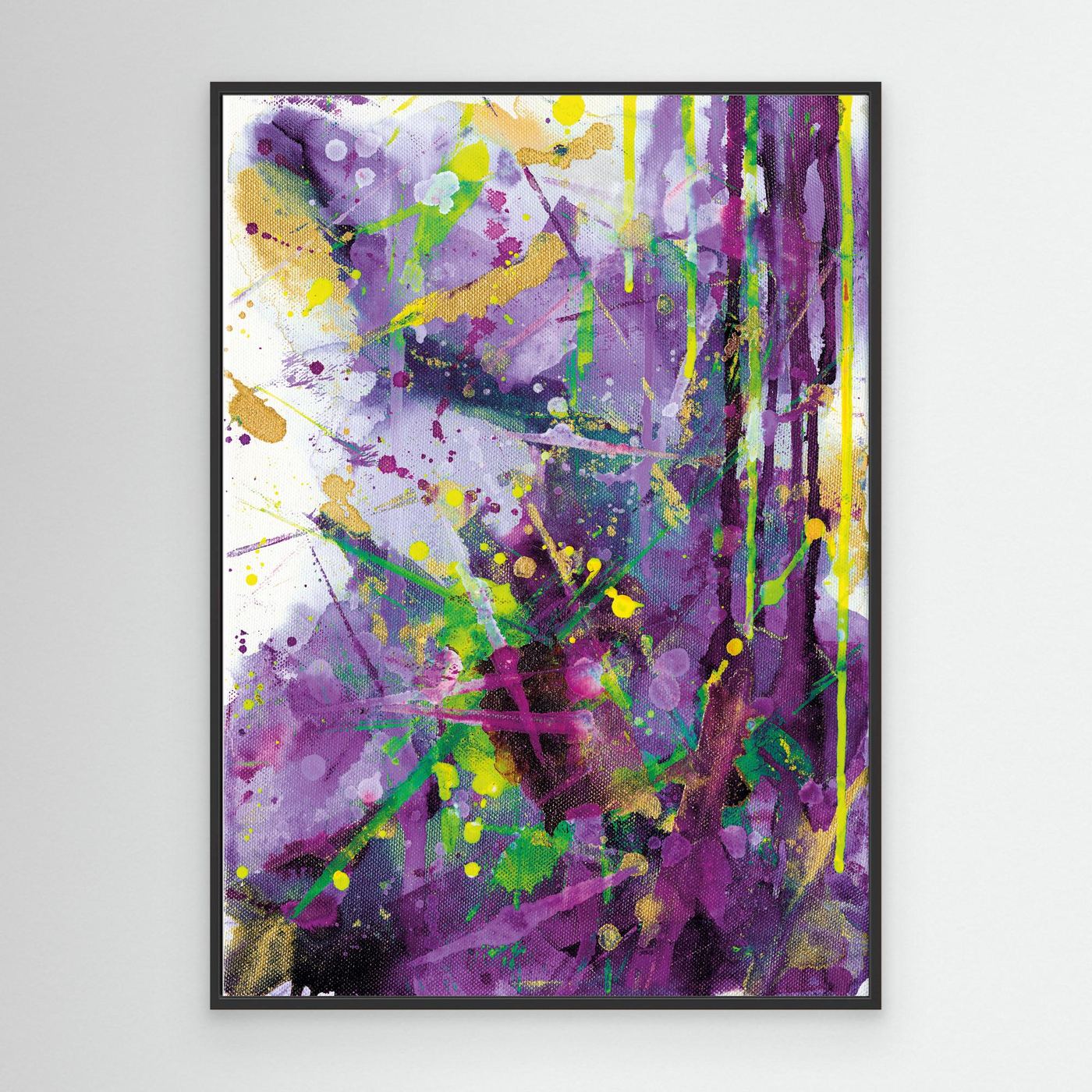 Channelling Chaos - Purple Edition | Framed Canvas Print