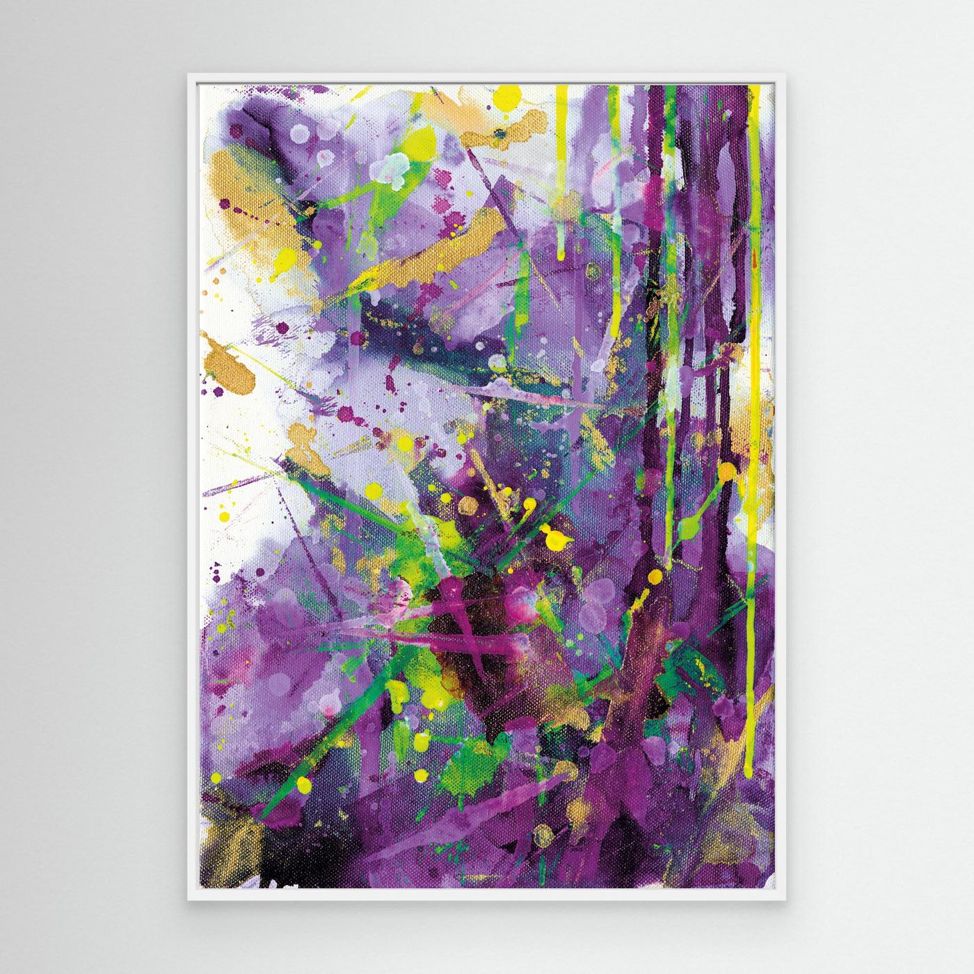 Channelling Chaos - Purple Edition | Framed Canvas Print