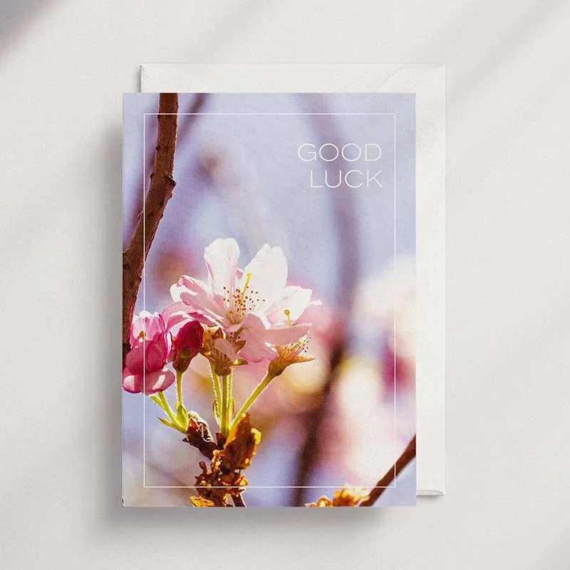 Good Luck [FL12] - Floral Greeting Card