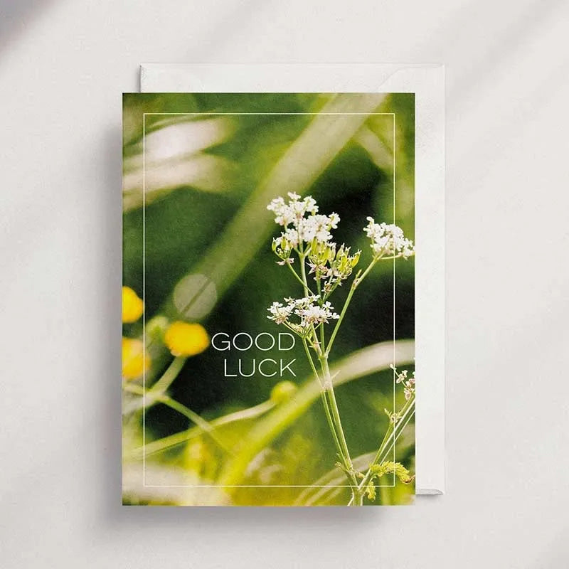 Good Luck [FL13] - Floral Greeting Card